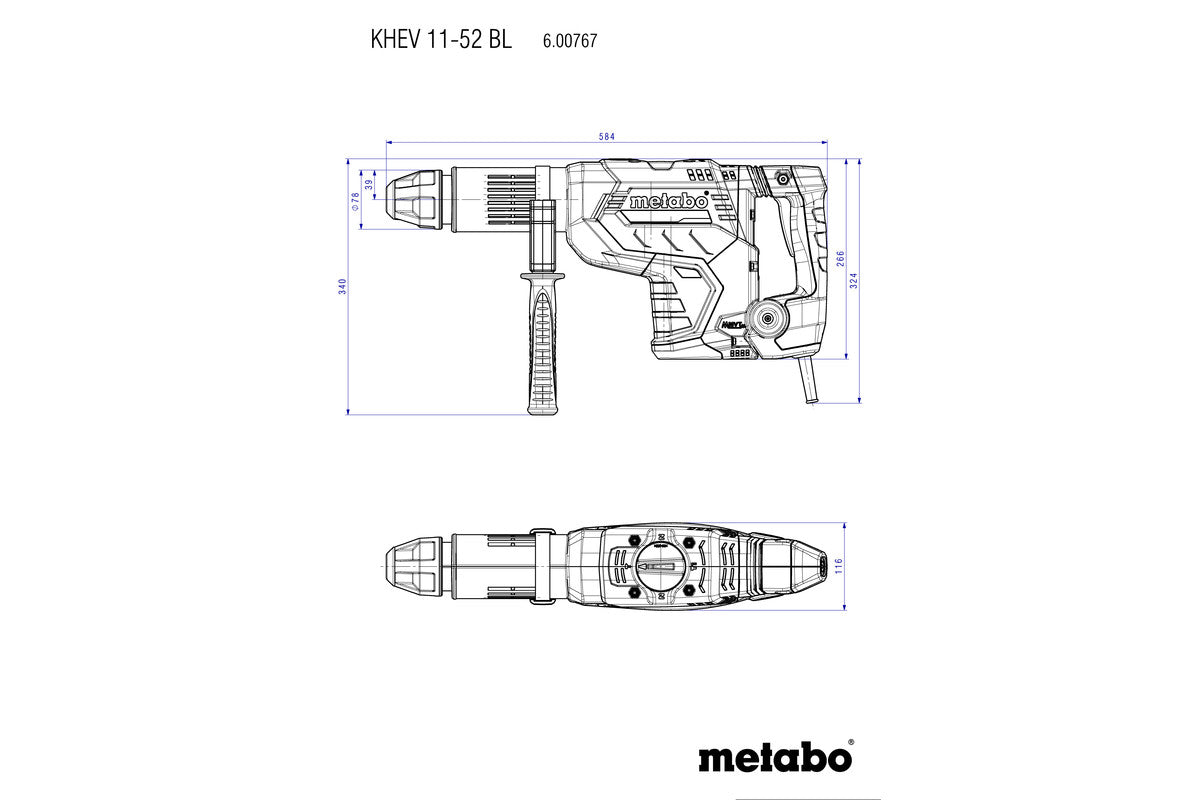 Metabo 600767500 - Martillo combinado KHEV 11-52 BL