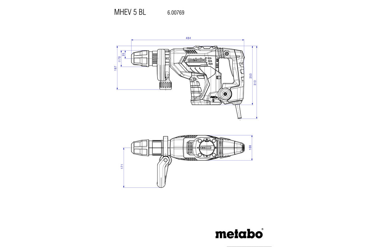 Metabo 600769500 - Martillo cincelador MHEV 5 BL