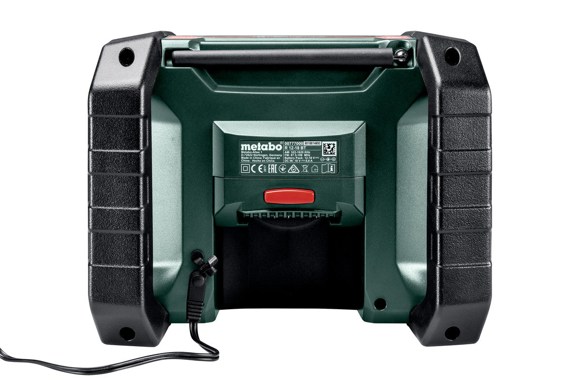 Metabo 600777850 - Radio para obras de batería R 12-18 BT