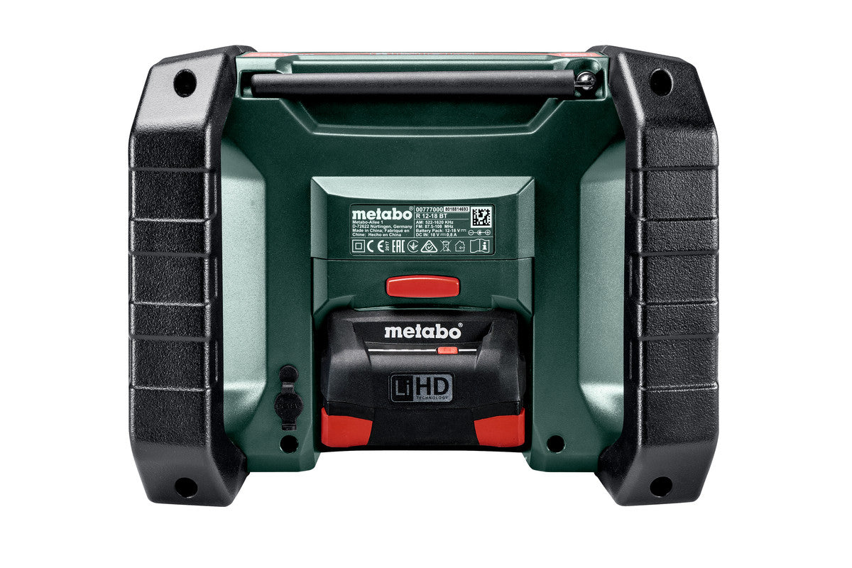 Metabo 600777850 - Radio para obras de batería R 12-18 BT