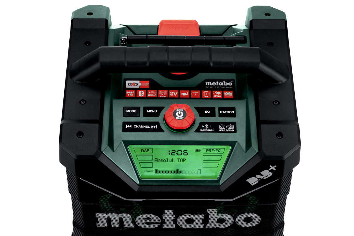 Metabo 600779850 - Radio para obras de batería RC 12-18 32W BT DAB+