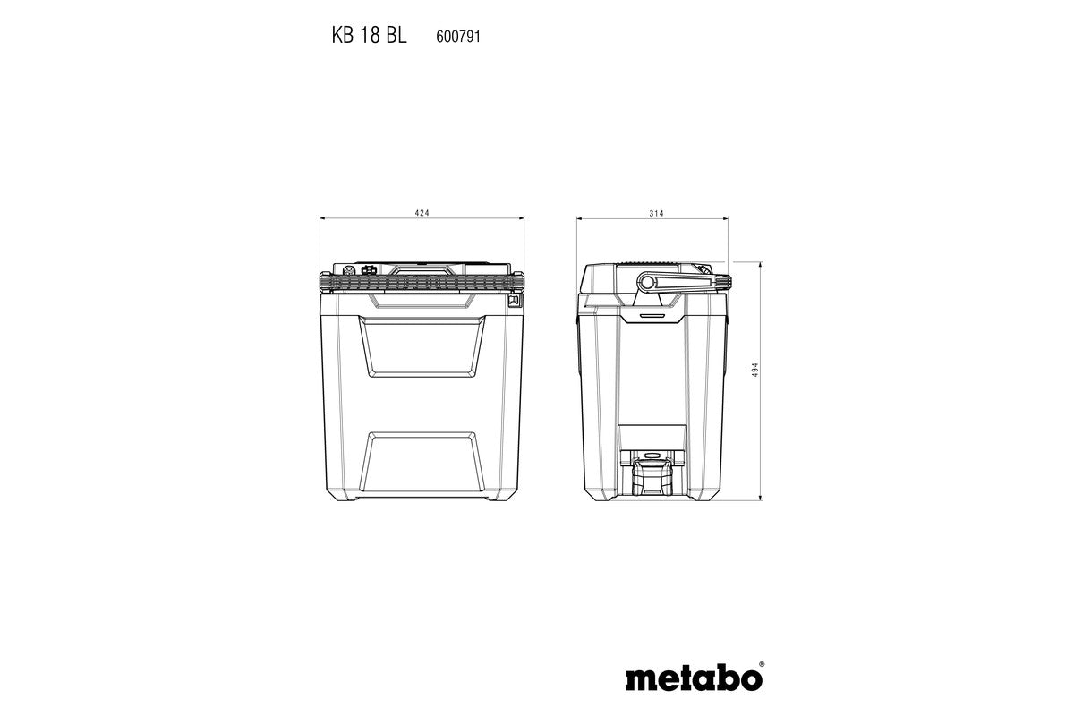 Metabo 600791850 - Nevera portátil de batería KB 18 BL