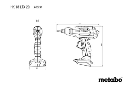 Metabo 600797840 - Pistola para pegar en caliente de batería HK 18 LTX 20