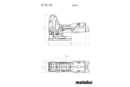 Metabo 601047840 - Sierra de calar de batería ST 18 L 90