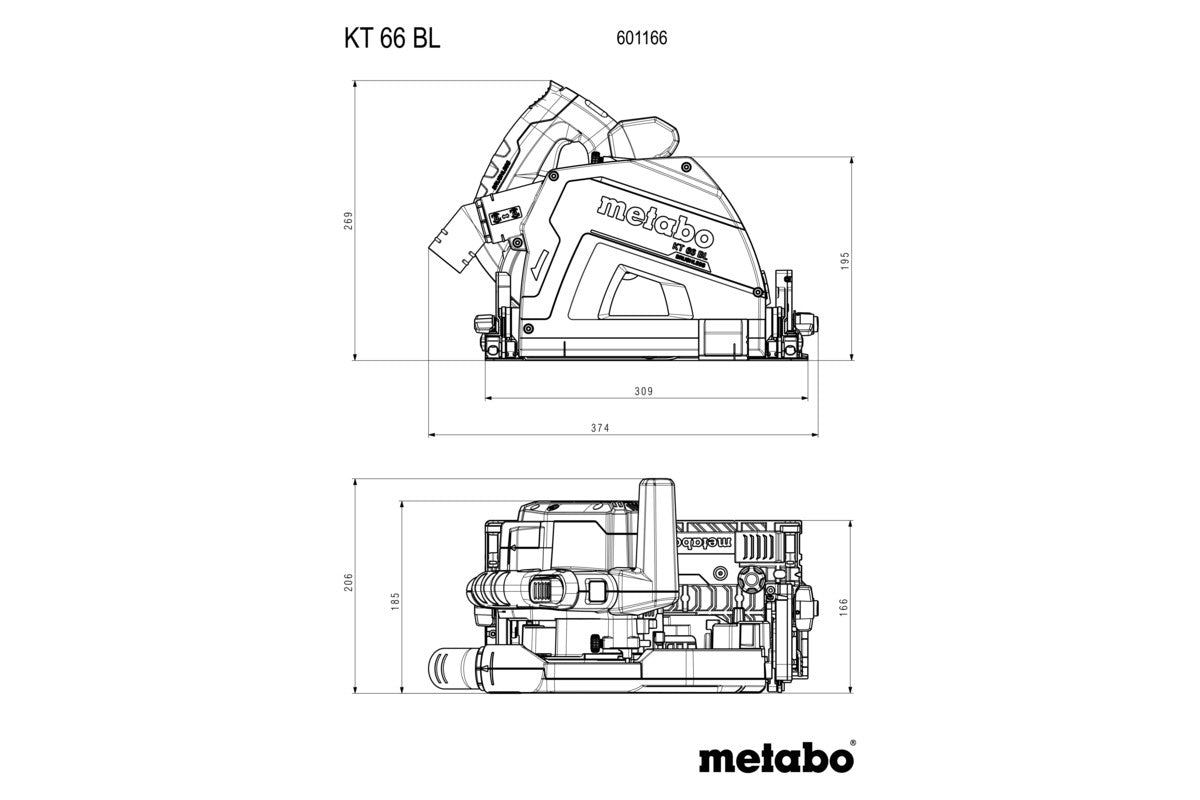 Metabo 601166500 - Sierra circular de inmersión KT 66 BL