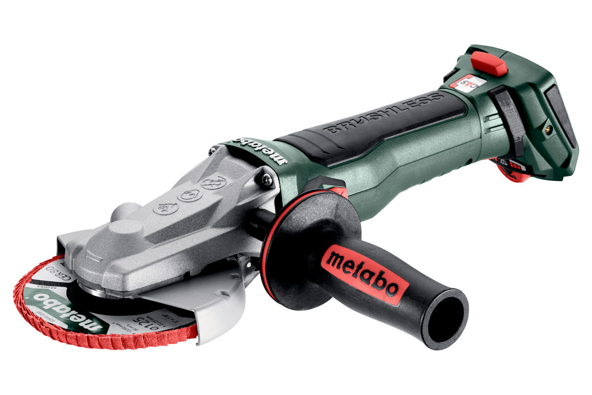 Metabo 601307840 - Amoladora angular de cabeza plana de batería WVBF 18 LT BL 11-125 Quick