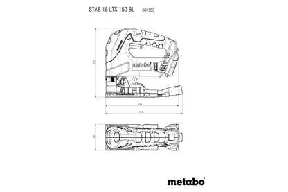 Metabo 601503840 - Sierra de calar de batería STAB 18 LTX 150 BL