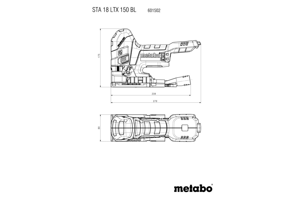 Metabo 601503840 - Sierra de calar de batería STAB 18 LTX 150 BL