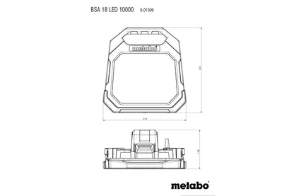 Metabo 601506850 - Proyector de obra de batería BSA 18 LED 10000
