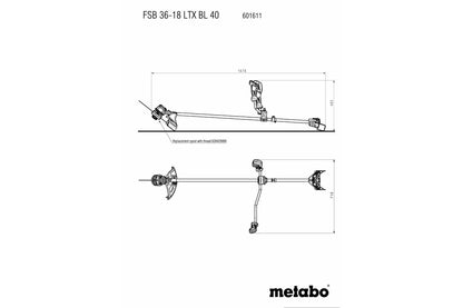 Metabo 601611850 - Desbrozadora de batería FSB 36-18 LTX BL 40