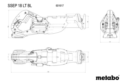 Metabo 601617840 - Sierra de sable de batería SSEP 18 LT BL