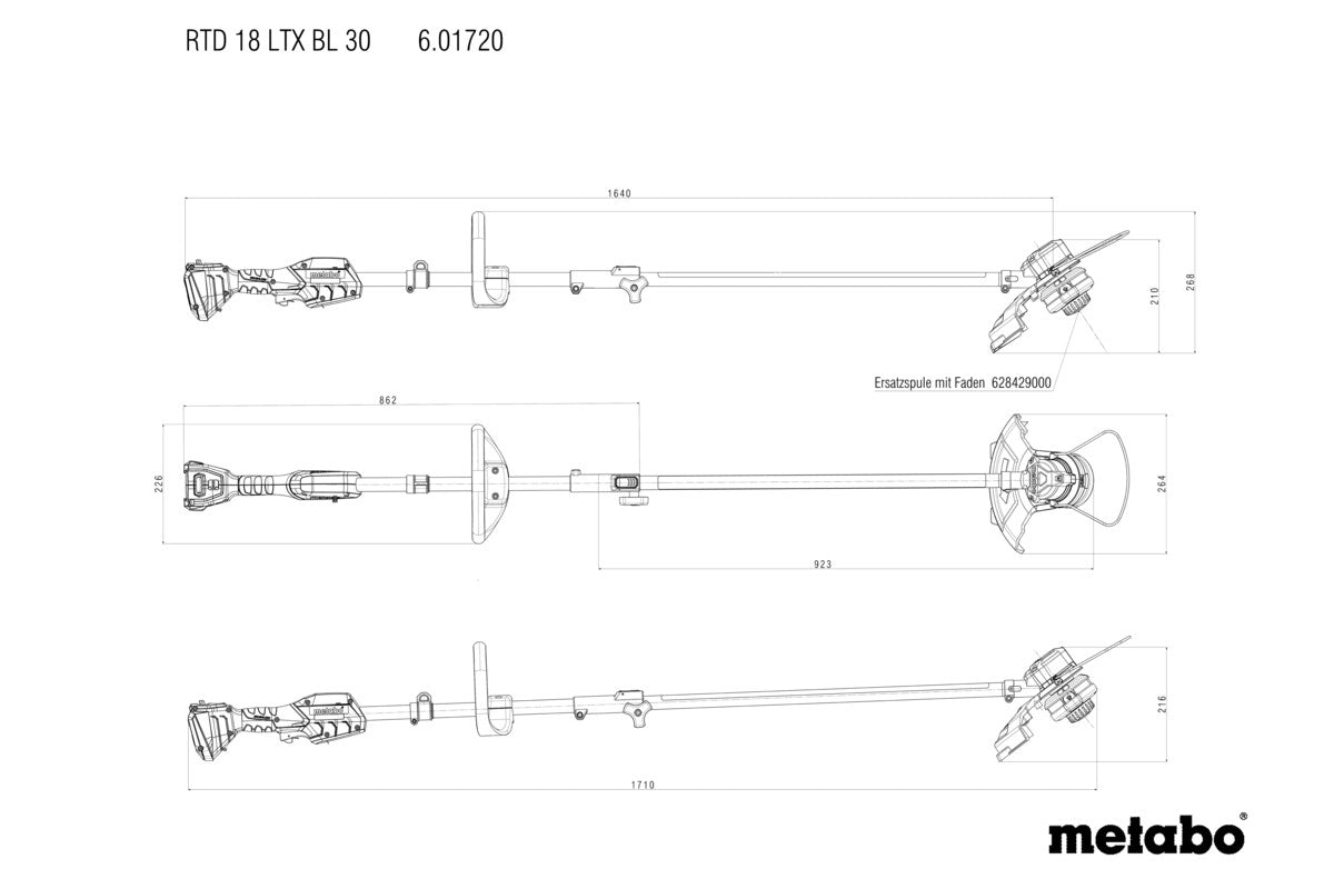 Metabo 601720850 - Recortadora de césped de batería RTD 18 LTX BL 30