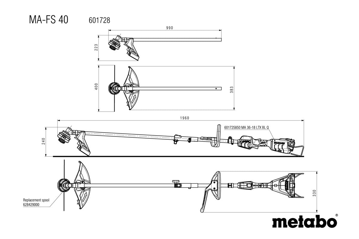 Metabo 601728850 - Accesorio para desbrozadora MA-FS 40