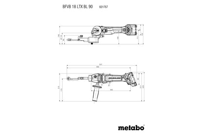 Metabo 601767840 - Lijadora de banda estrecha de batería BFVB 18 LTX BL 90