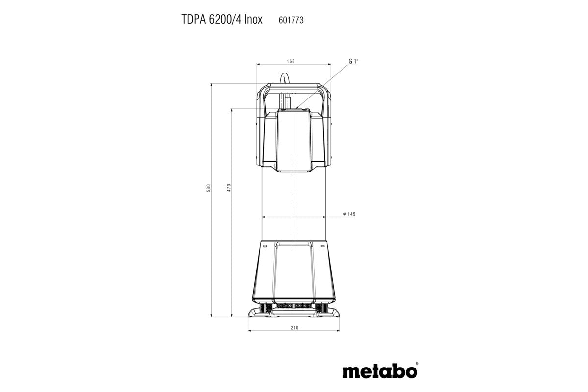 Metabo 601773000 - Bomba de presión sumergible TDPA 6200/4 Inox