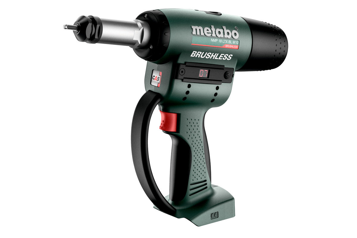 Metabo 601788840 - Pistola de tuercas remachables de batería NMP 18 LTX BL M10