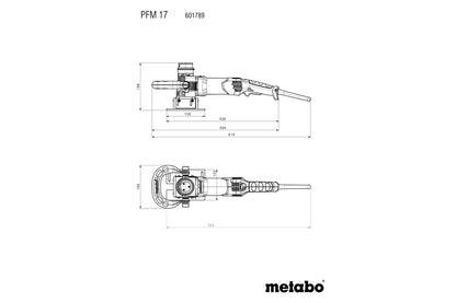 Metabo 601789500 - Fresadora de planear metal PFM 17