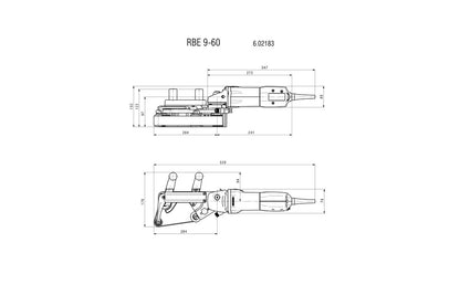 Metabo 602183510 - Lijadora de cinta para tubos RBE 9-60 Set