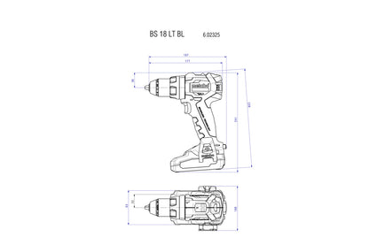 Metabo 602325840 - Taladradora atornilladora de batería BS 18 LT BL