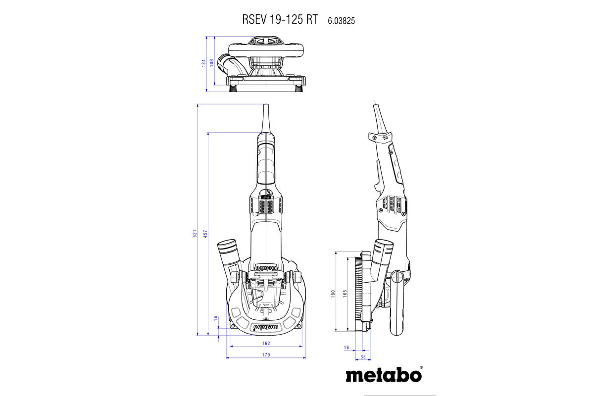 Metabo 603825700 - Amoladora de renovación RSEV 19-125 RT