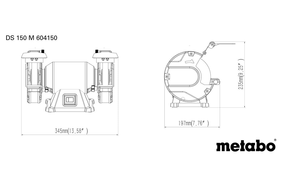 Metabo 604150000 - Esmeriladora doble DS 150 M