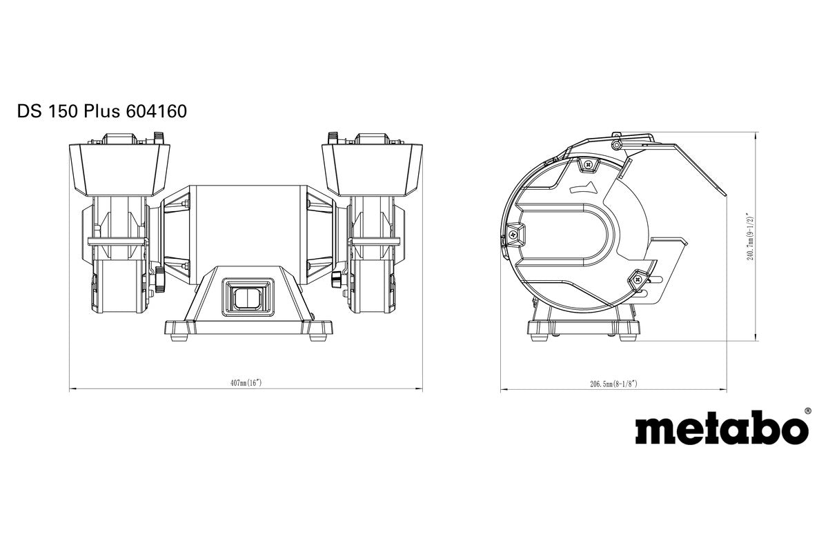 Metabo 604160000 - Esmeriladora doble DS 150 Plus