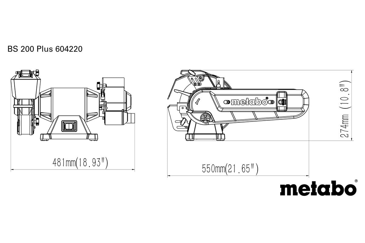 Metabo 604220000 - Esmeriladora de cinta BS 200 Plus