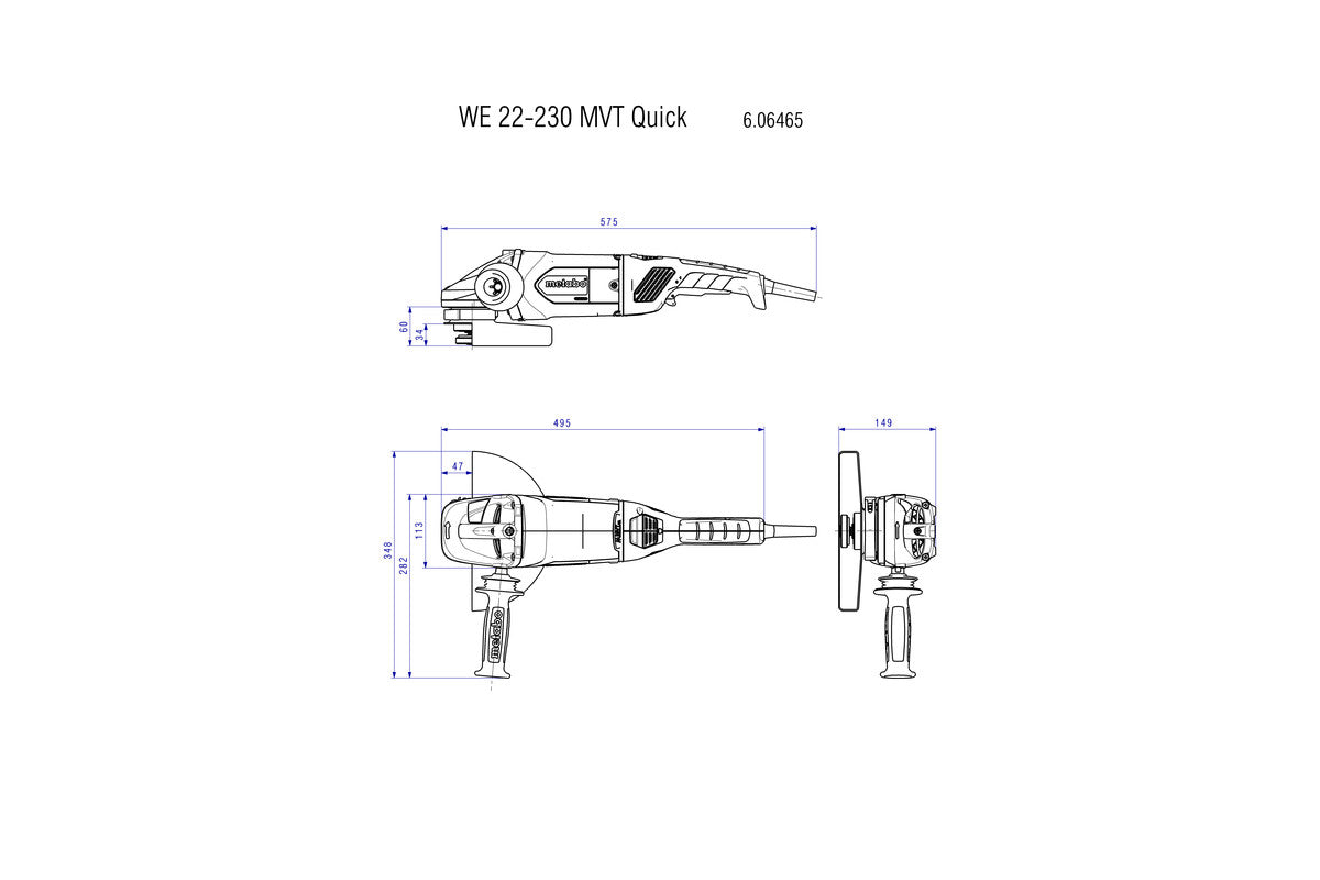 Metabo 606464000 - Amoladora angular WE 22-230 MVT