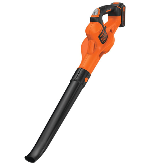 Black+Decker GWC1820PCB-XJ- Soplador de hojas sin cable 18V, Tecnología PowerCommand, Velocidad de soplado de 280 km / h, Mango ergonómico, No incluye batería/cargador