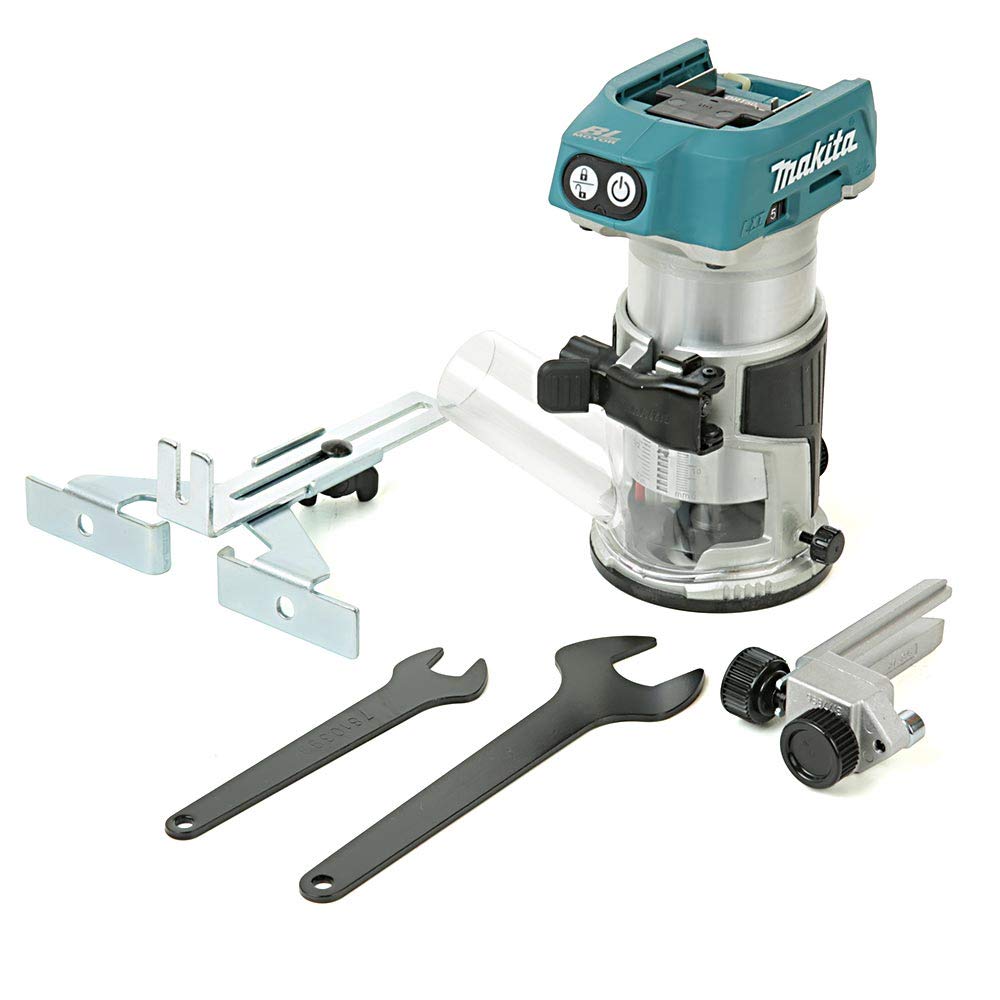 Makita DRT50ZX4 - Recortadora de enrutador sin escobillas de iones de litio LXT de 18 V, baterías y cargador no incluidos