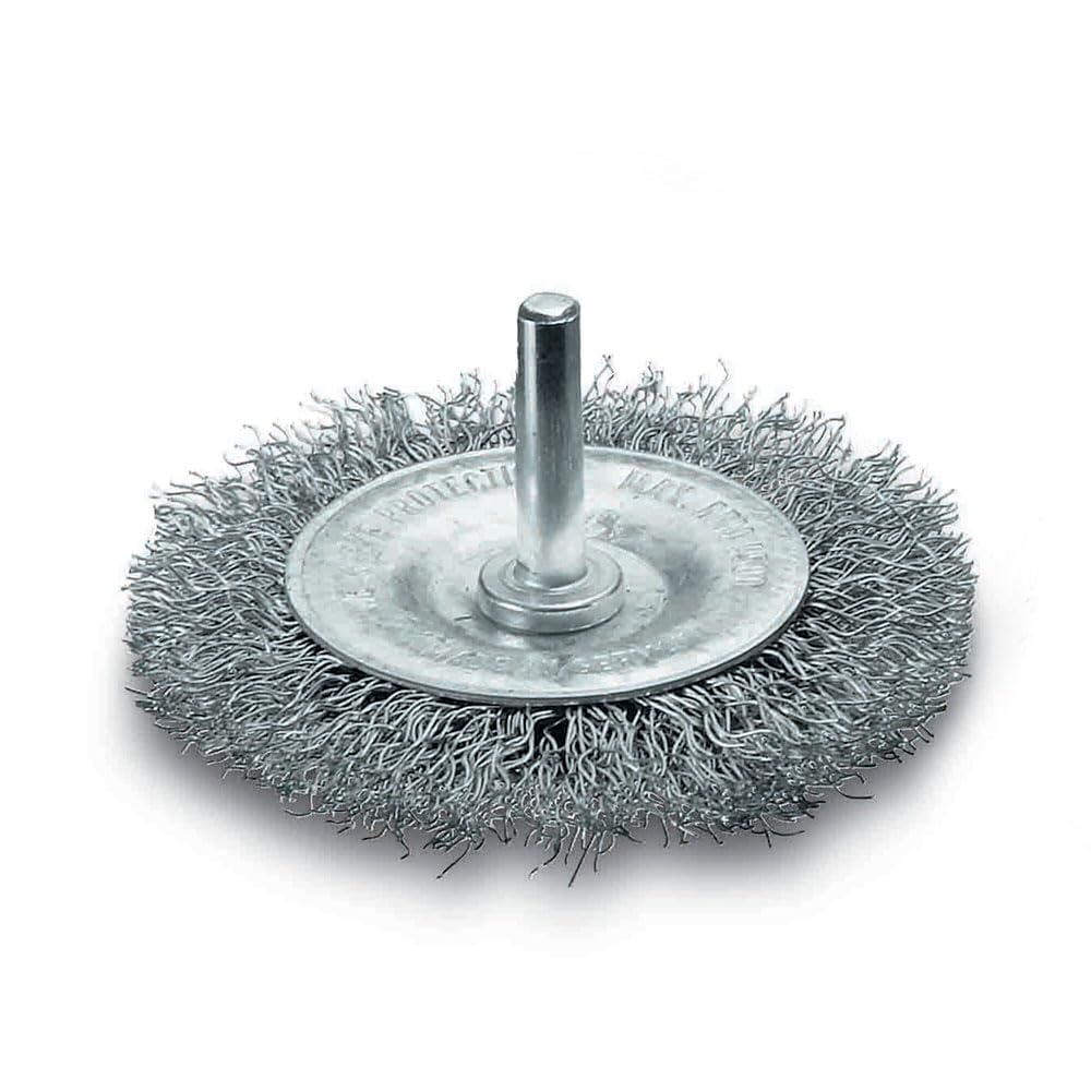 LessMann 410153 - Cepillo circular con espiga LessMann DIY 100 mm. alambre de acero ondulado STA 0,30