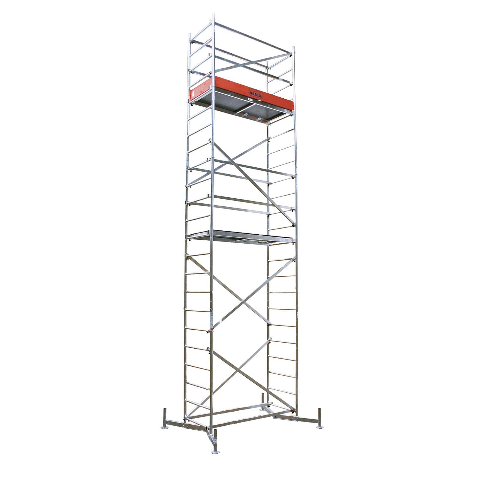 Krause 710222 - Andamio de aluminio ClimTec completo base + 2 cuerpos, altura de trabajo 7,00 m