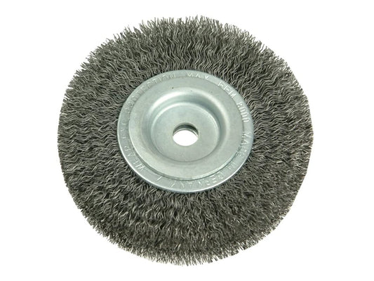 LessMann 345162 - Wheel brushes dia 150 mm width 23-25 mm tube 50 mm steel wire STA crimped 0,30 mm adaptors - set 3