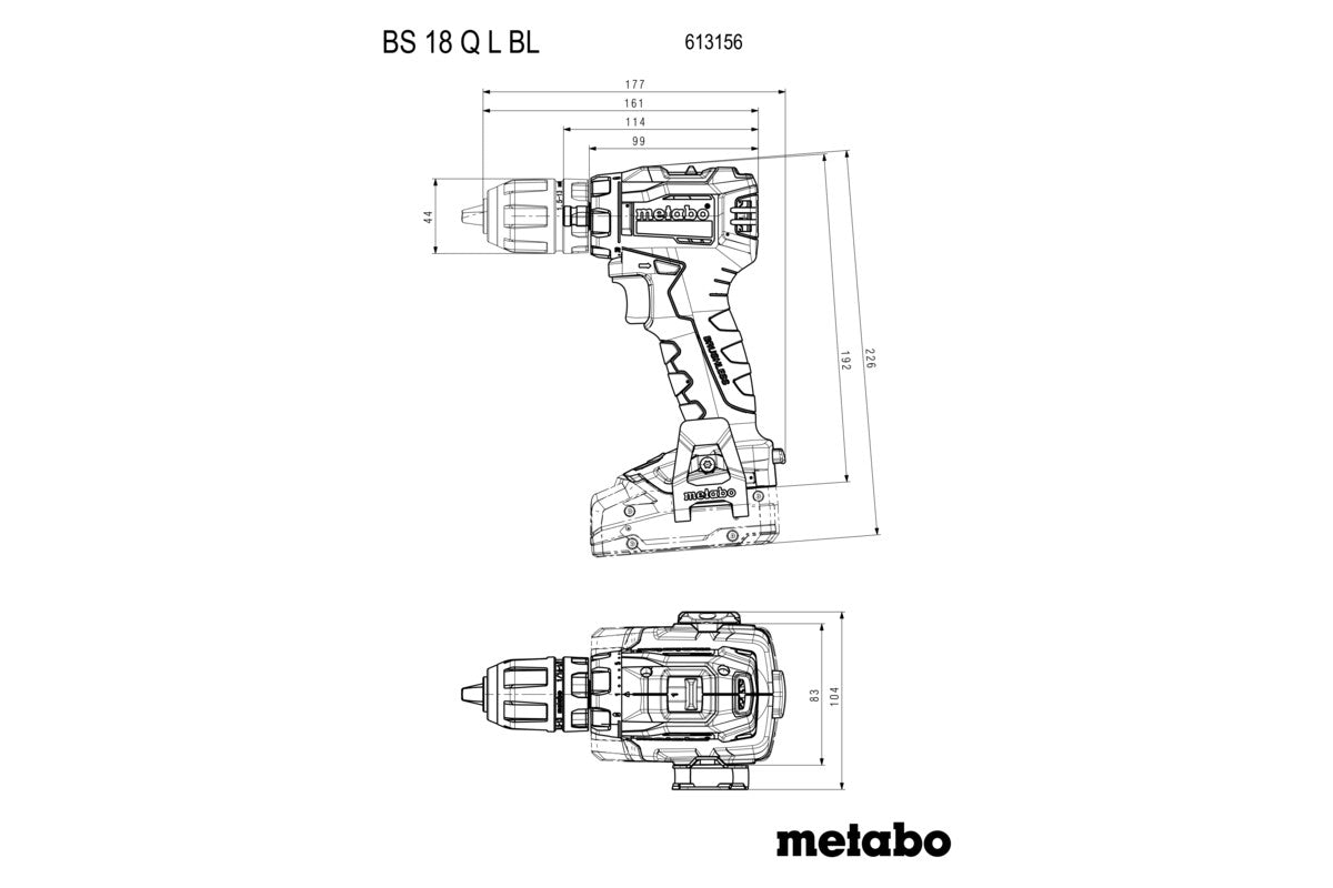 Metabo 613156500 - Taladro atornillador de batería BS 18 L BL Q