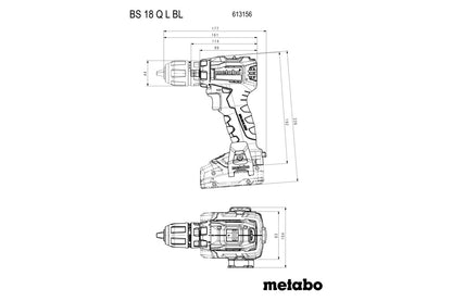 Metabo 613156840 - Taladro atornillador de batería BS 18 L BL Q