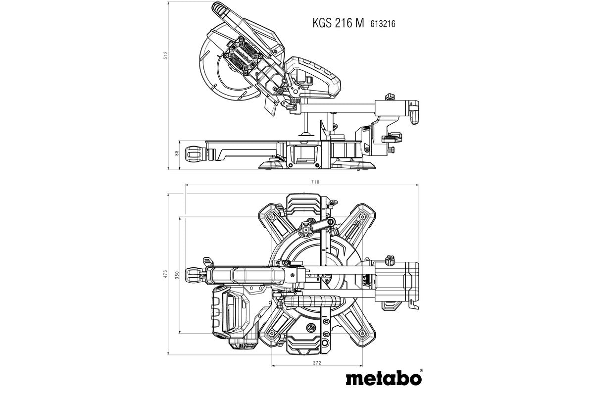 Metabo 613216000 - Tronzadora e ingletadora KGS 216 M