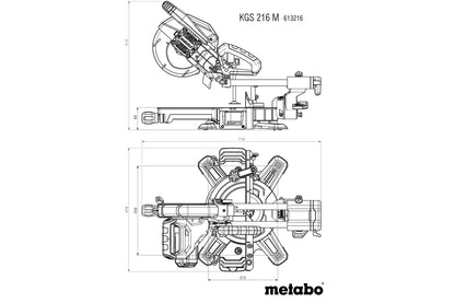Metabo 613216000 - Tronzadora e ingletadora KGS 216 M