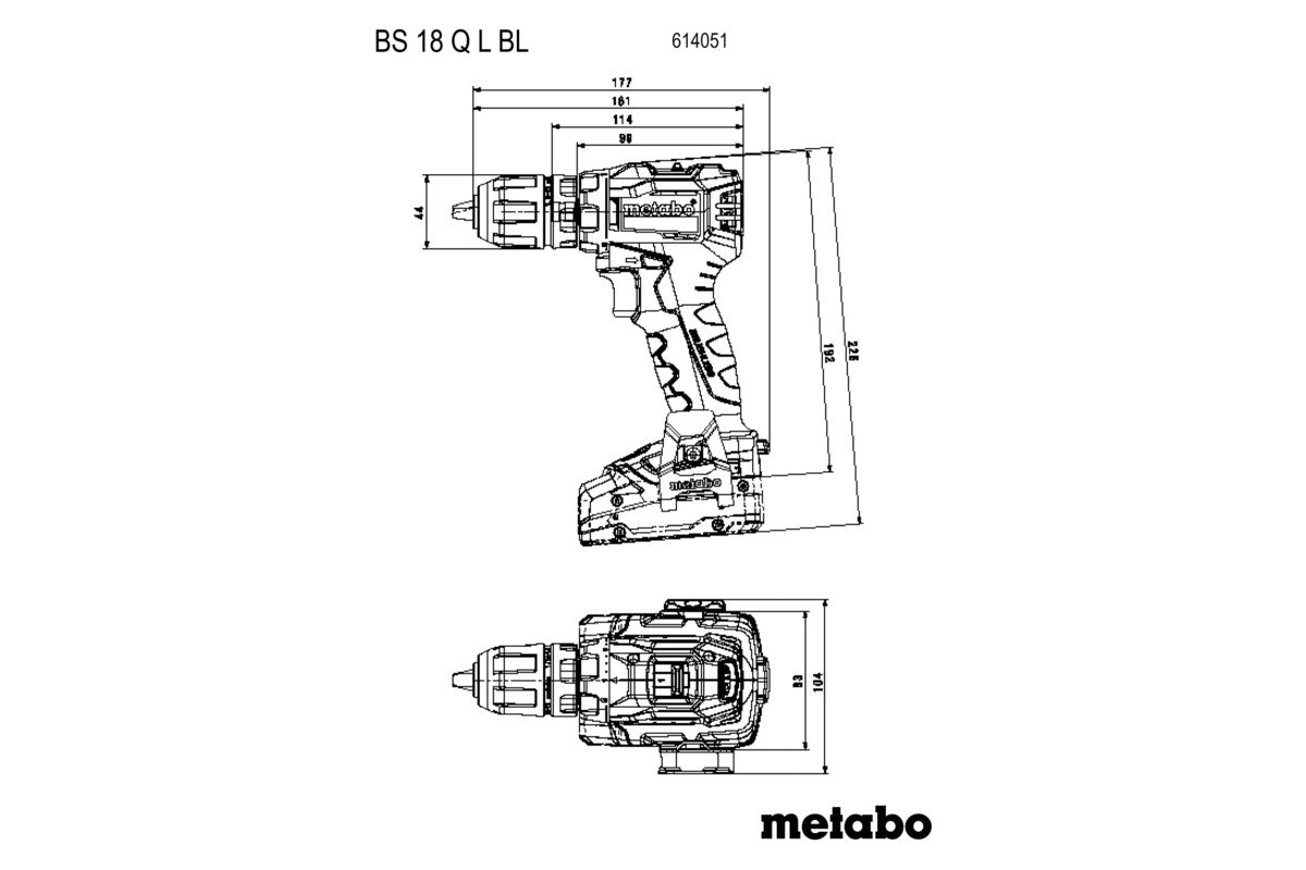 Metabo 614051500 - Taladro atornillador de batería BS 18 L