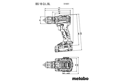 Metabo 614051500 - Taladro atornillador de batería BS 18 L