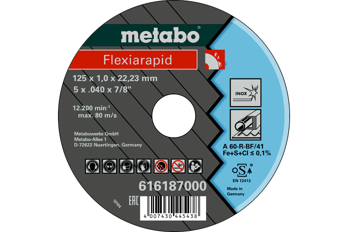 Metabo Clase de calidad A 60-R / A 46-R / A 30-R “Flexiarapid” Inox - Lote de 25 uds — 616187000