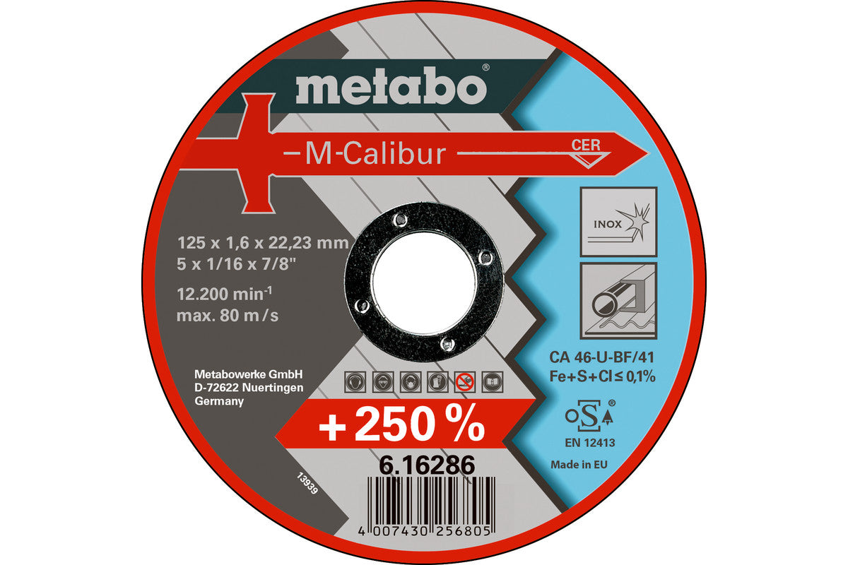 Metabo 616286000 - Clase de calidad CA 46-U "M-Calibur" Inox - Lote de 25 uds