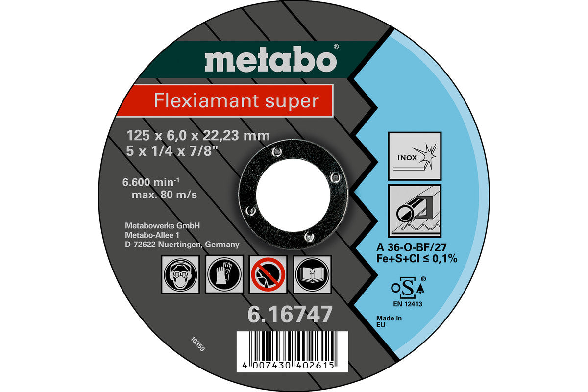 Metabo 616747000 - Clase de calidad A 36-O "Flexiamant Super" Inox - Lote de 25 uds — 616747000