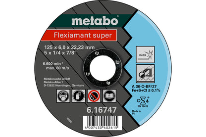 Metabo 616747000 - Clase de calidad A 36-O "Flexiamant Super" Inox - Lote de 25 uds — 616747000