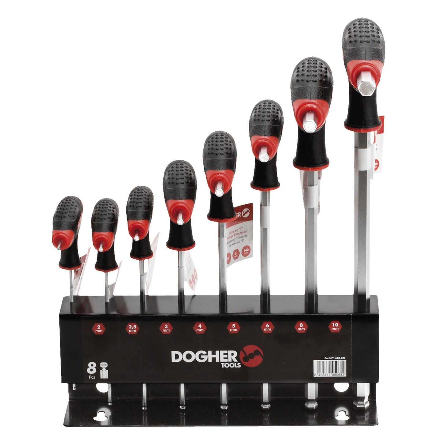Dogher 617-001 - Expositor 8 Llaves T Hexagonal Recta