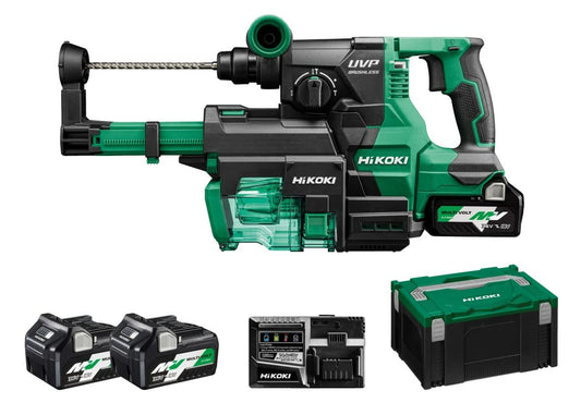 Hikoki DH3628DAWRZ - Martillo perforador de batería SDS-plus DH3628DA 36 V, 3,2 J, 2 baterías 2,5 Ah