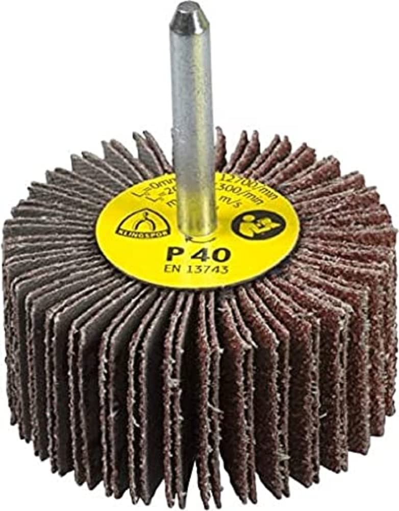 Klingspor 12946 - Muela de láminas con vástago KM 613, grano 120, 40 x 20 x 6 mm