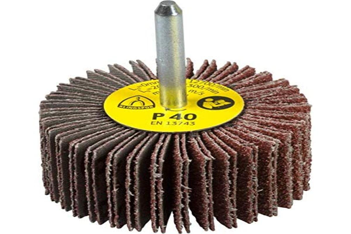 Klingspor 284745 - Muela de láminas con vástago KM 613, grano 80, 20 x 20 x 6 mm