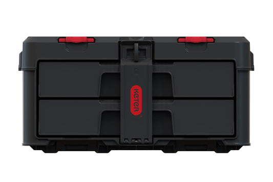 Keter Unidad de almacenamiento Stack & Roll para herramientas de bricolaje, resistente, con 2 cajones (253384) (el embalaje puede variar)