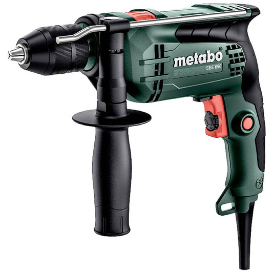 Metabo 600742850 - Taladro percutor SBE 650 650 W, portabrocas rápido Futuro Plus 13 mm