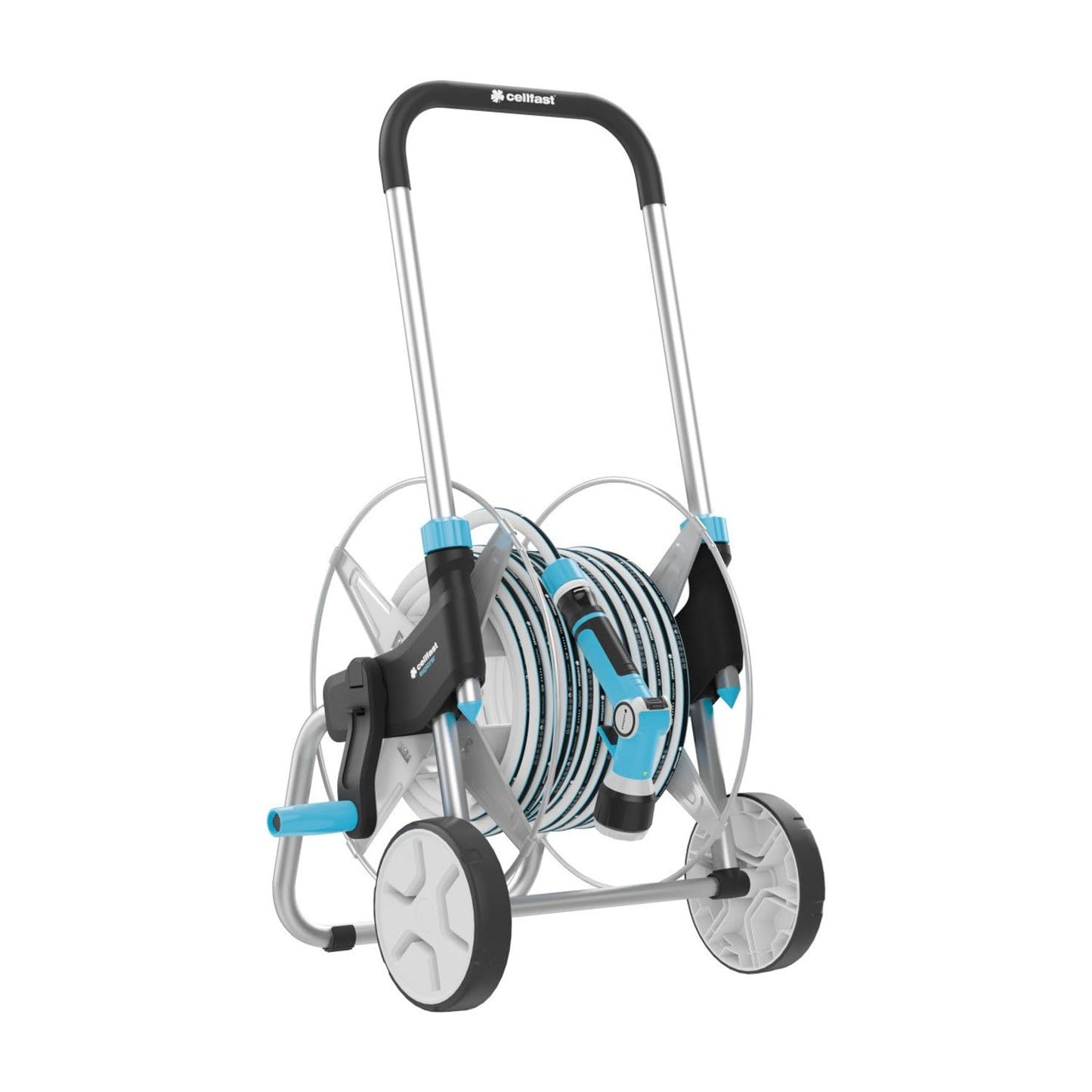 Cellfast 55-064 - Carro portamanguera con ruedas 3/4" 20 m ENERGO